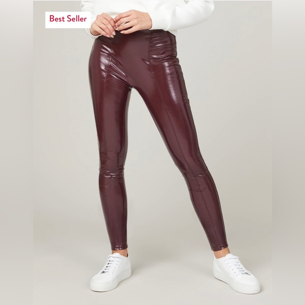 SPANX Faux Parent Leather Leggings